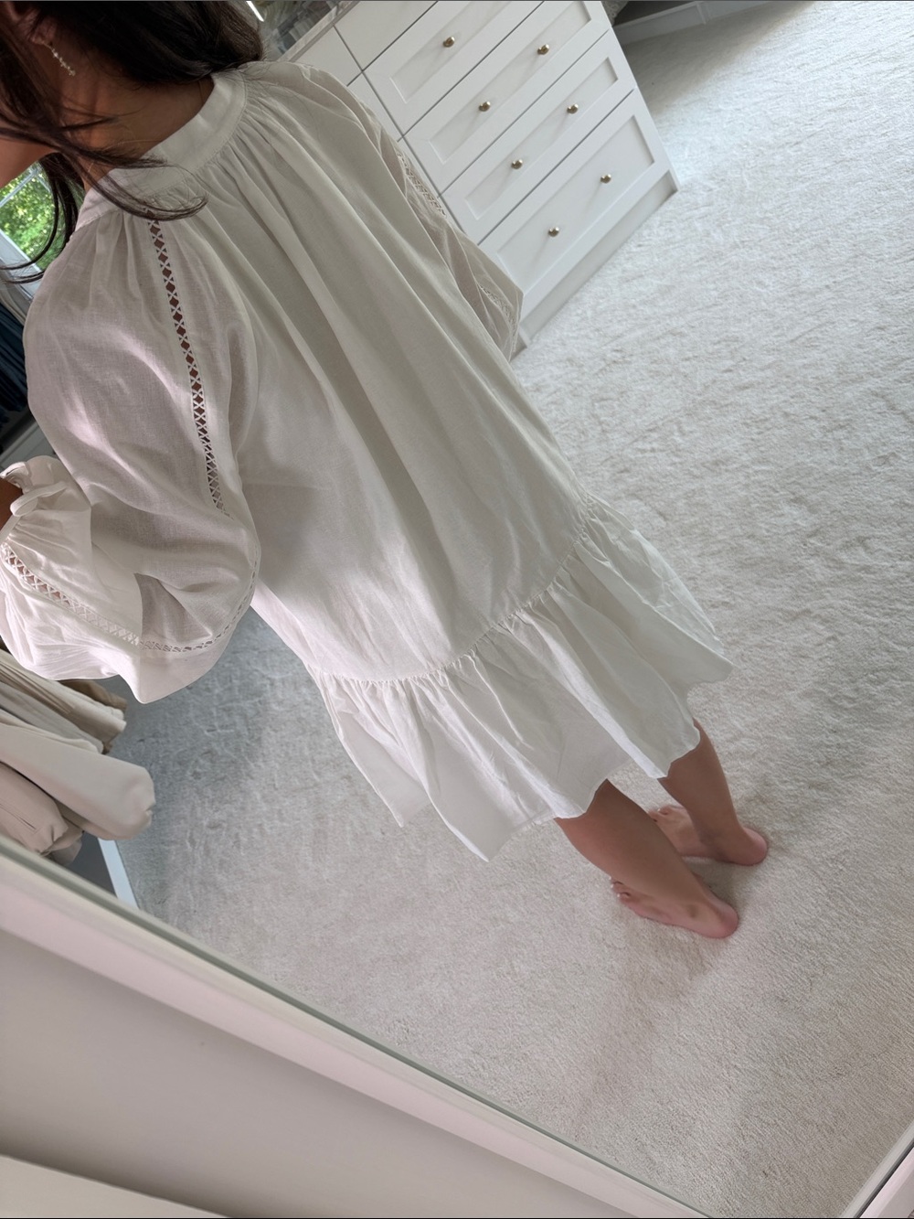 Petal & Pup White Boho V-Neck Tiered Mini Dress - Picture 5 of 5